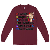 Burgundy always unique autism Long Sleeve Tee - MaliasSmallBusiness