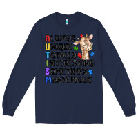 Navy always unique autism Long Sleeve Tee - MaliasSmallBusiness