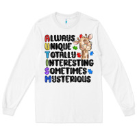 White always unique autism Long Sleeve Tee - MaliasSmallBusiness