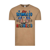 Vintage Coffee star spangled and hammered skeleton hand Vintage Tee - Jasminsmagicworld