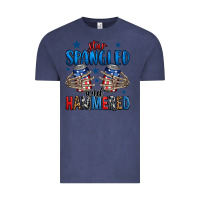Vintage Denim star spangled and hammered skeleton hand Vintage Tee - Jasminsmagicworld