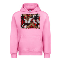 Fuchsia Pink cowhide buffalo plaid leopad background Urban Hoodie - CowCowDesign