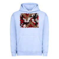 Pigment Grape Ice cowhide buffalo plaid leopad background Urban Hoodie - CowCowDesign