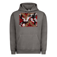 Pigment Tornado cowhide buffalo plaid leopad background Urban Hoodie - CowCowDesign