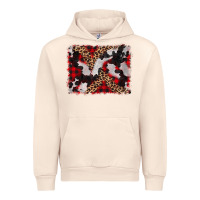 Cowhide Buffalo Plaid Leopad Background Urban Hoodie | Teevron