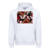 White cowhide buffalo plaid leopad background Urban Hoodie - CowCowDesign