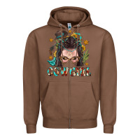 Chestnut Western Cowgirl Braid Hair Zipper Hoodie - BundleAndBundleShop