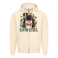 Western Cowgirl Braid Hair Zipper Hoodie | Teevron