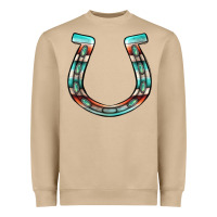 Serape Turquoise Horseshoe Heavyweight Sweatshirt | Teevron