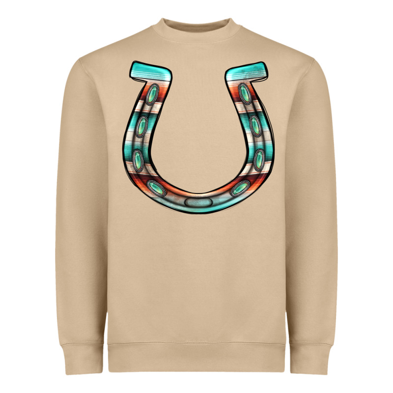 Serape Turquoise Horseshoe Heavyweight Sweatshirt by Jasminsmagicworld | Teevron