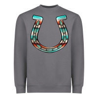 Storm serape turquoise horseshoe Heavyweight Sweatshirt - Jasminsmagicworld
