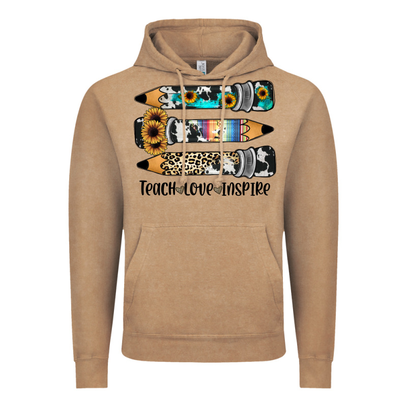 Western Pencils Teach Love Inspire Vintage Hoodie by JahusDesignShop | Teevron