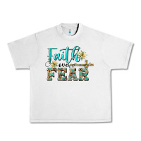 Lunar Rock faith over fear with cross Urban Heavy Tee - BarkalooDesign