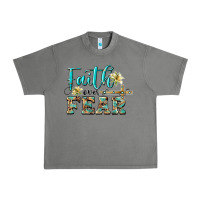 Tornado faith over fear with cross Urban Heavy Tee - BarkalooDesign