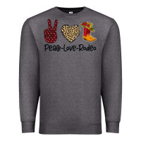 Charcoal Heather Peace Love Rodeo Premium Sweatshirt - Bettercallsaul