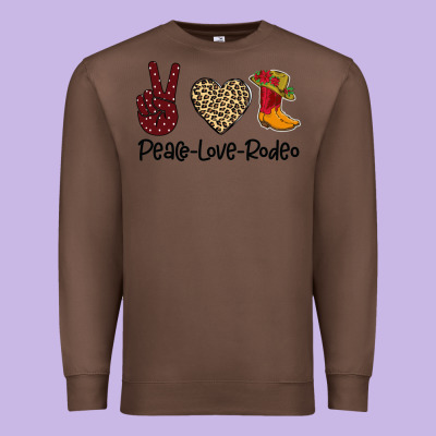 Peace Love Rodeo Premium Sweatshirt Designed By Bettercallsaul