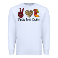 White Peace Love Rodeo Premium Sweatshirt - Bettercallsaul