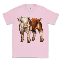 Bubblegum Pink Baby Hereford Pig Classic Tee - LillyAllenDesigns