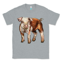 Heather Grey Baby Hereford Pig Classic Tee - LillyAllenDesigns