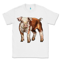 White Baby Hereford Pig Classic Tee - LillyAllenDesigns
