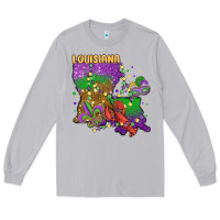 Moon Dust mardi gras louisiana map Long Sleeve Tee - MaliasSmallBusiness