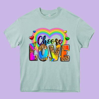 Choose Love Heavy Core Tee Designed By Zillion Design Studio