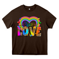 Chocolate Brown Choose love Heavy Core Tee - Zillion Design Studio