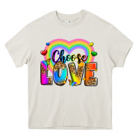 Cream Choose love Heavy Core Tee - Zillion Design Studio