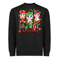 Black Merry Christmas unicorns Heavyweight Sweatshirt - NancyCooperArtShop