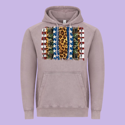 Usa Army Pattern Brushstroke Vintage Hoodie Designed By Artiststas