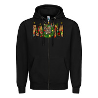 Black Western Mom With Reindeer Zipper Hoodie - BundleAndBundleShop