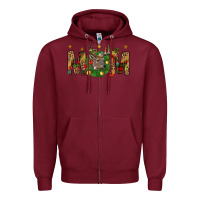 Burgundy Western Mom With Reindeer Zipper Hoodie - BundleAndBundleShop
