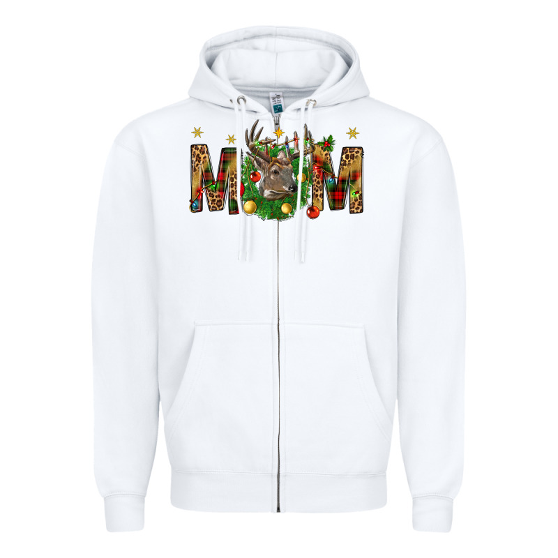 Western Mom With Reindeer Zipper Hoodie by BundleAndBundleShop | Teevron