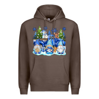 Coffee snow gnome truck Premium Hoodie - texasbilliewilder