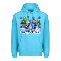 Ocean Blue snow gnome truck Premium Hoodie - texasbilliewilder