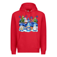 Red snow gnome truck Premium Hoodie - texasbilliewilder