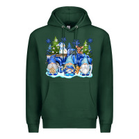 Sports Green snow gnome truck Premium Hoodie - texasbilliewilder