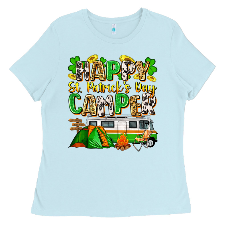 Happy St. Patrick's Day Camper Ladies Tee by Zillion Design Studio | Teevron