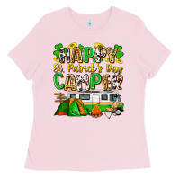 Bubblegum Pink happy st. patrick's day camper Ladies Tee - Zillion Design Studio
