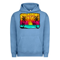 Pigment Pebble Blue summer vibes Urban Hoodie - CowCowDesign