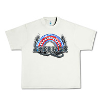 Pistachio American rainbow Urban Heavy Tee - NancyCooperArtShop