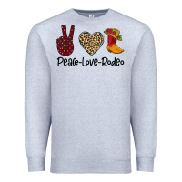 Heather Grey Peace Love Rodeo Premium Sweatshirt - Bettercallsaul