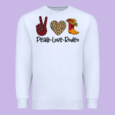Peace Love Rodeo Premium Sweatshirt Designed By Bettercallsaul