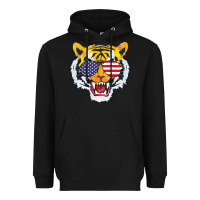 Black America Merica Tiger Heavyweight Hoodie - Bettercallsaul