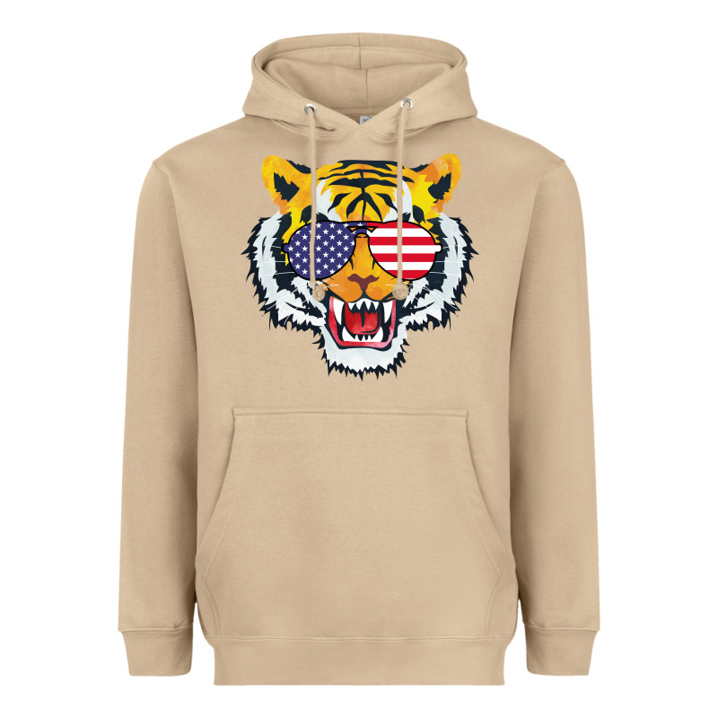 America Merica Tiger Heavyweight Hoodie by Bettercallsaul | Teevron