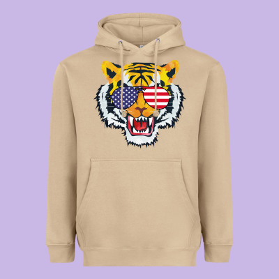America Merica Tiger Heavyweight Hoodie Designed By Bettercallsaul