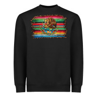 Black serape leopard mexican flag Heavyweight Sweatshirt - Jasminsmagicworld