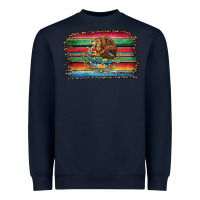 Navy serape leopard mexican flag Heavyweight Sweatshirt - Jasminsmagicworld