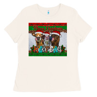 Bone merry christmas heifers Ladies Tee - RanaPortraitStore