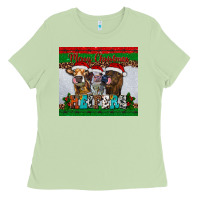 Matcha merry christmas heifers Ladies Tee - RanaPortraitStore